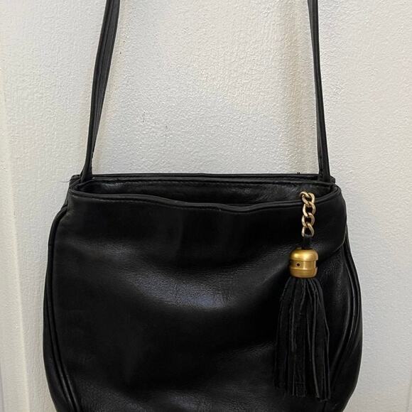 vintage Tignanello black leather shoulder bag - Picture 12 of 14